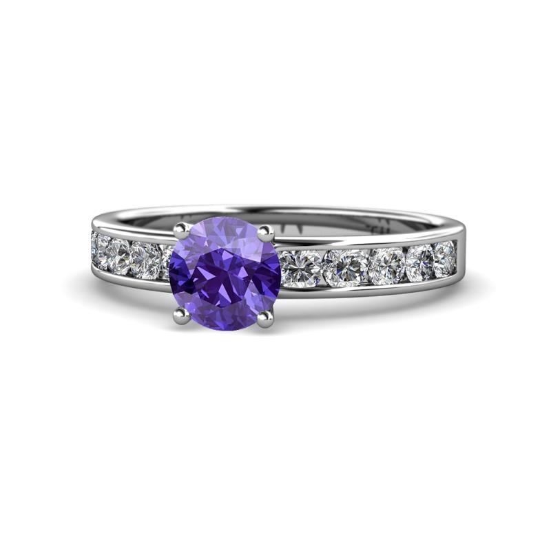 Salana Classic Iolite and Diamond Engagement Ring 