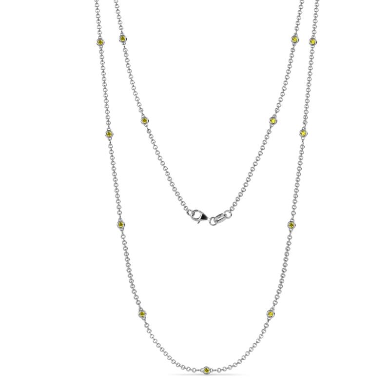 Lien (13 Stn/1.9mm) Yellow Diamond on Cable Necklace 