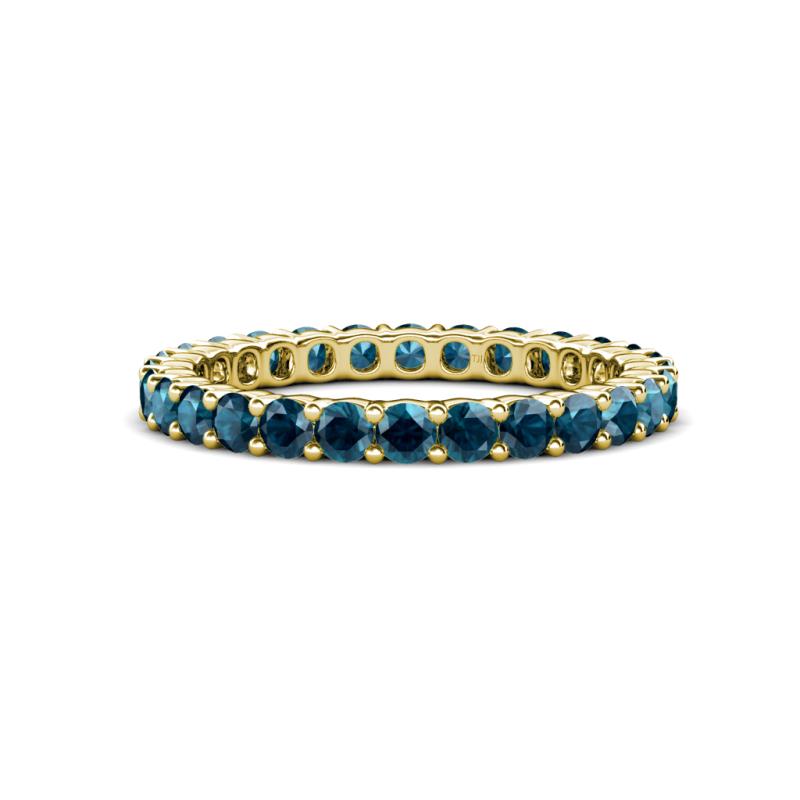 Joyce 2.70 mm Round Blue Diamond Eternity Band 
