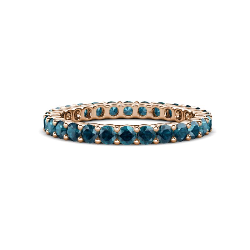 Joyce 2.70 mm Round London Blue Topaz Eternity Band 