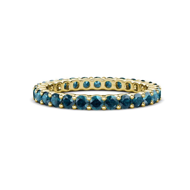 Joyce 2.70 mm Round London Blue Topaz Eternity Band 