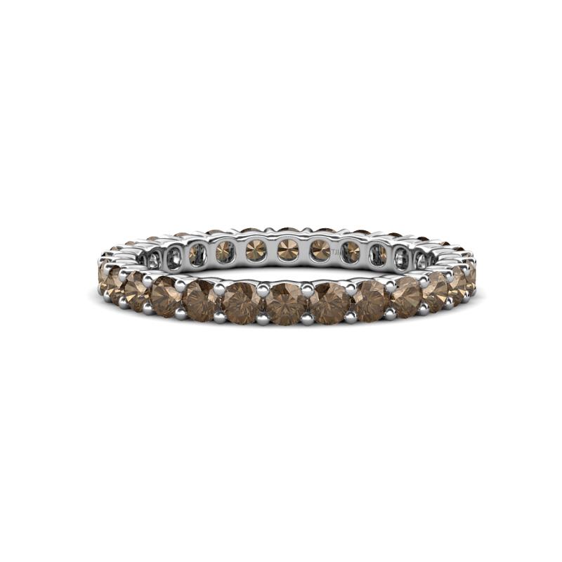 Joyce 2.70 mm Round Smoky Quartz Eternity Band 