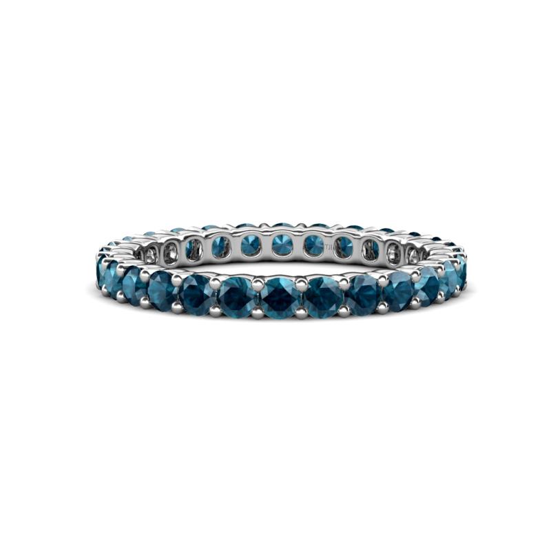 Joyce 2.70 mm Round Blue Diamond Eternity Band 