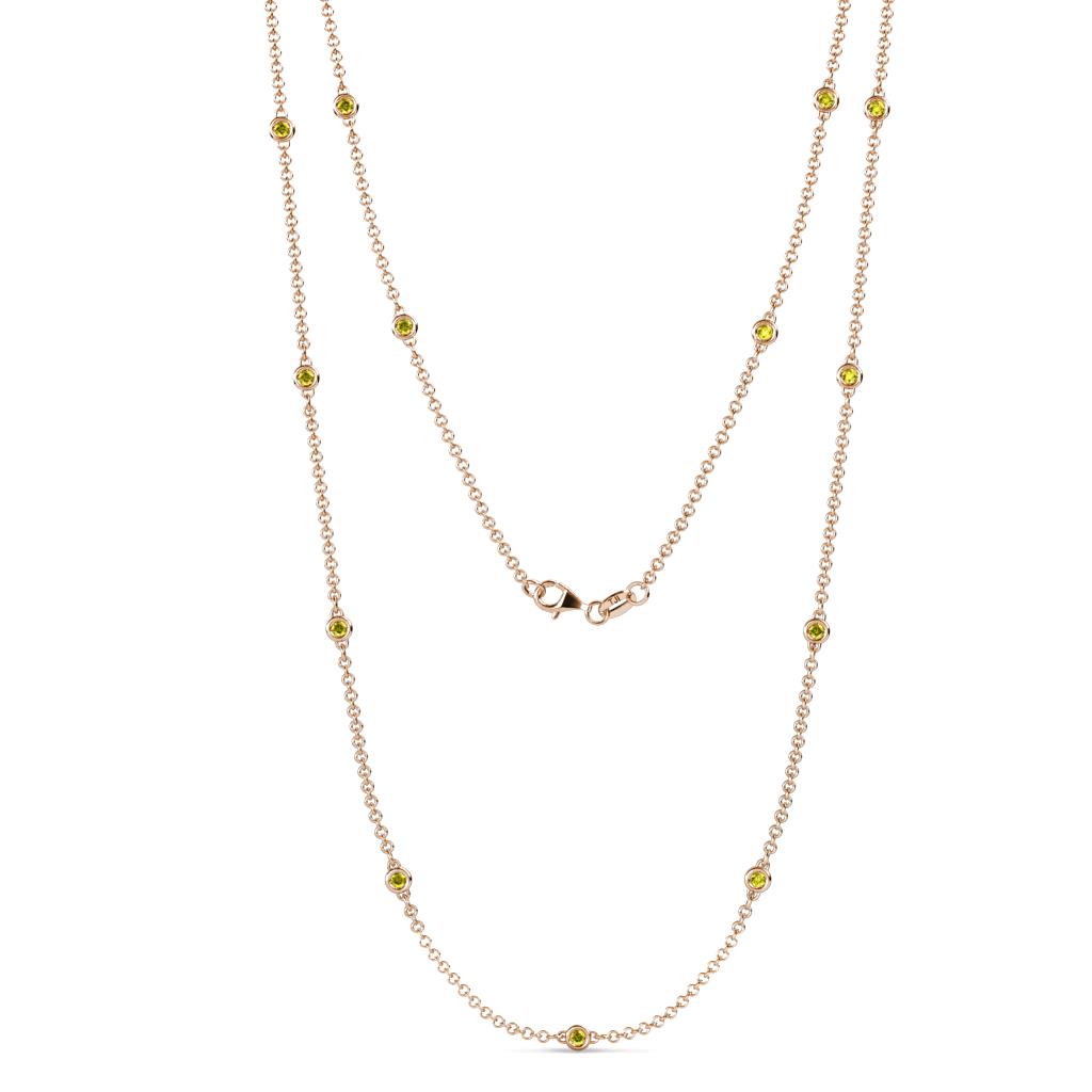 Lien (13 Stn/2.3mm) Yellow Diamond on Cable Necklace 