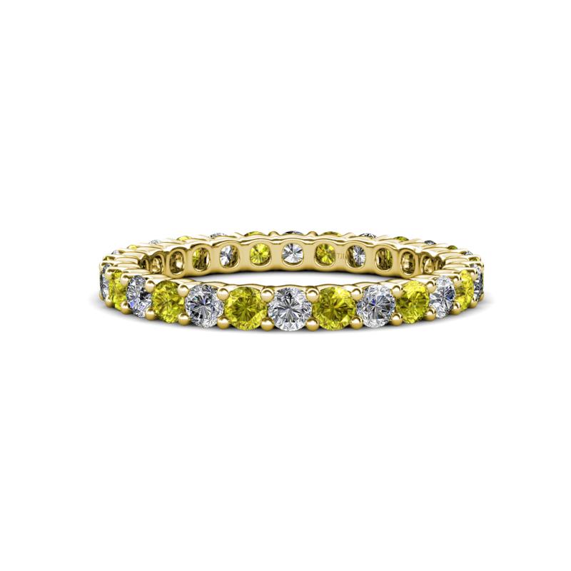 Joyce 2.70 mm Yellow and White Diamond Eternity Band 