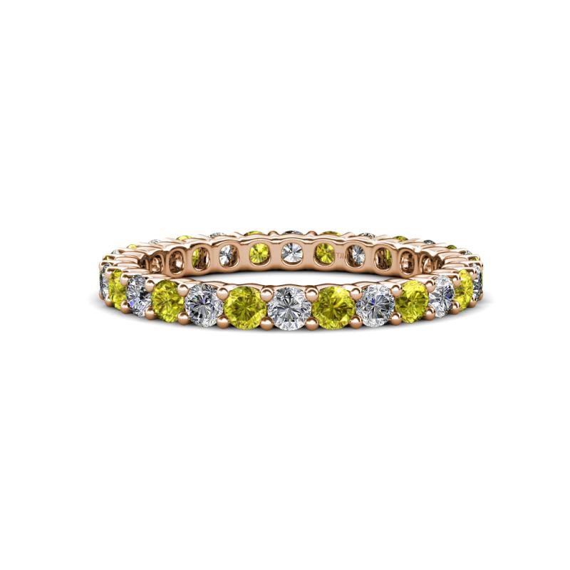 Joyce 2.70 mm Yellow and White Diamond Eternity Band 