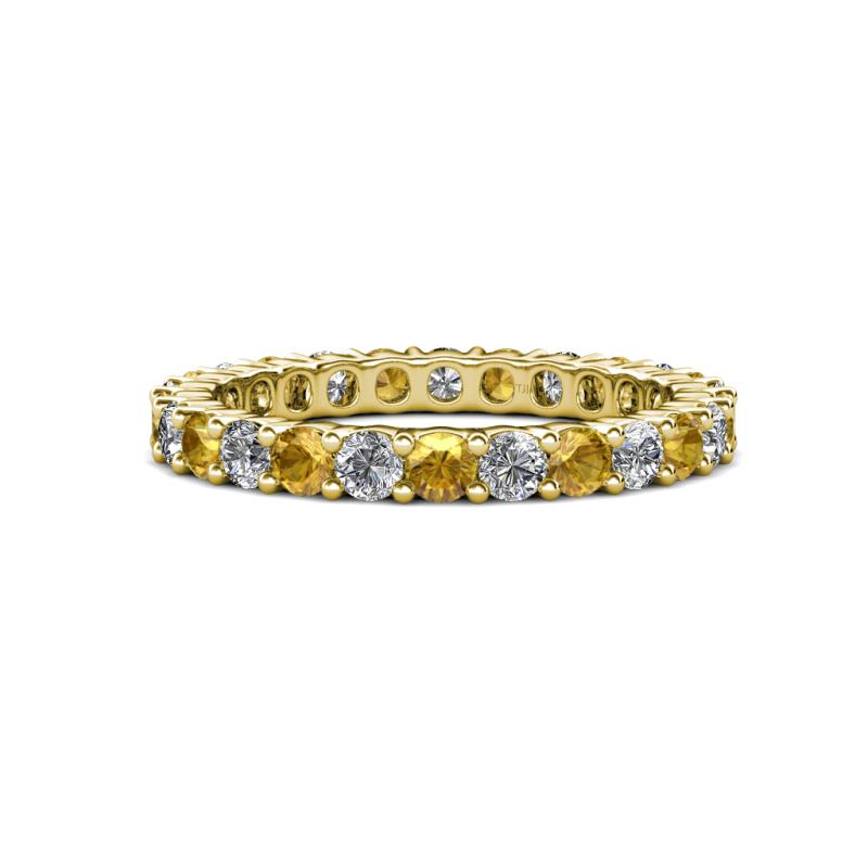 Joyce 3.00 mm Citrine and Diamond Eternity Band 