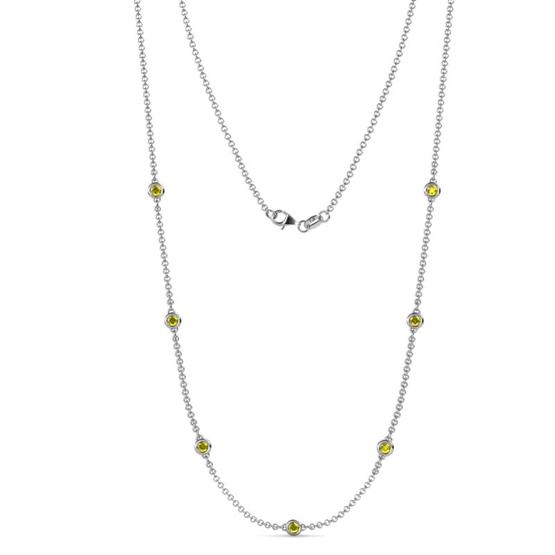 Salina (7 Stn/3mm) Yellow Diamond on Cable Necklace 