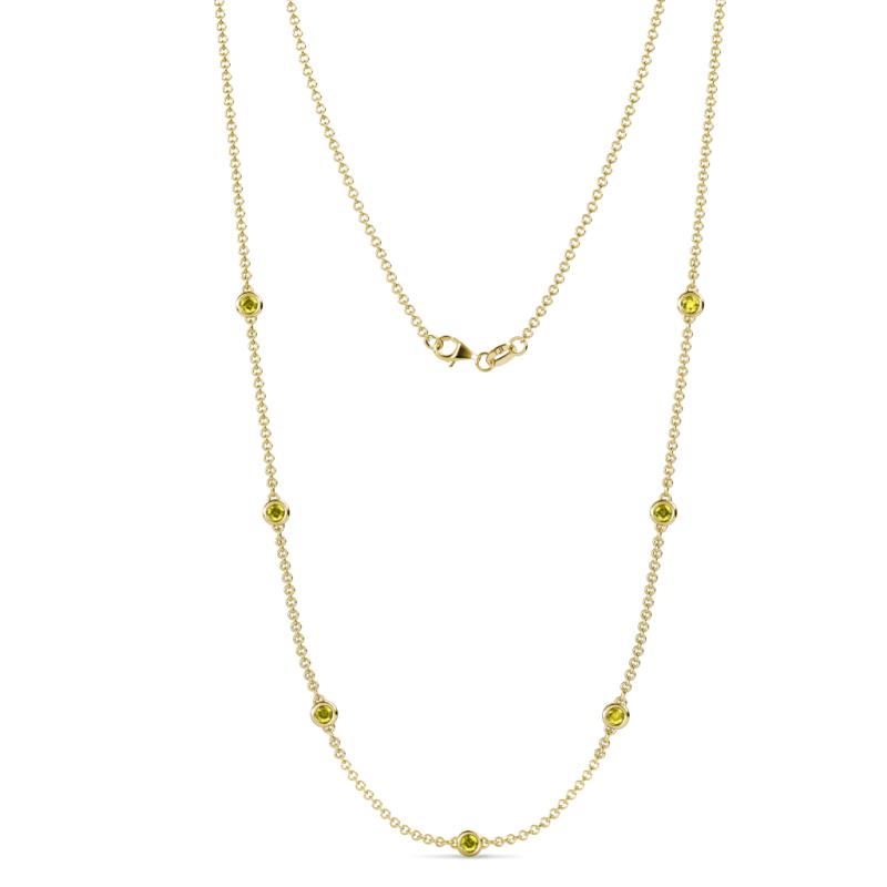 Salina (7 Stn/3mm) Yellow Diamond on Cable Necklace 