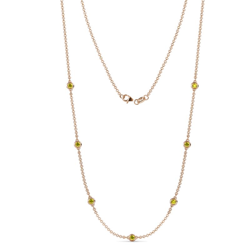 Salina (7 Stn/3mm) Yellow Diamond on Cable Necklace 