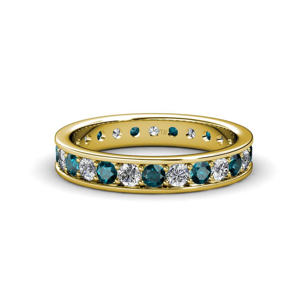 Livia 2.70 mm London Blue Topaz and Diamond Eternity Band 