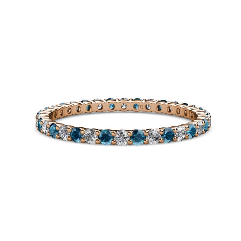 Joyce 2.00 mm Blue and White Diamond Eternity Band 