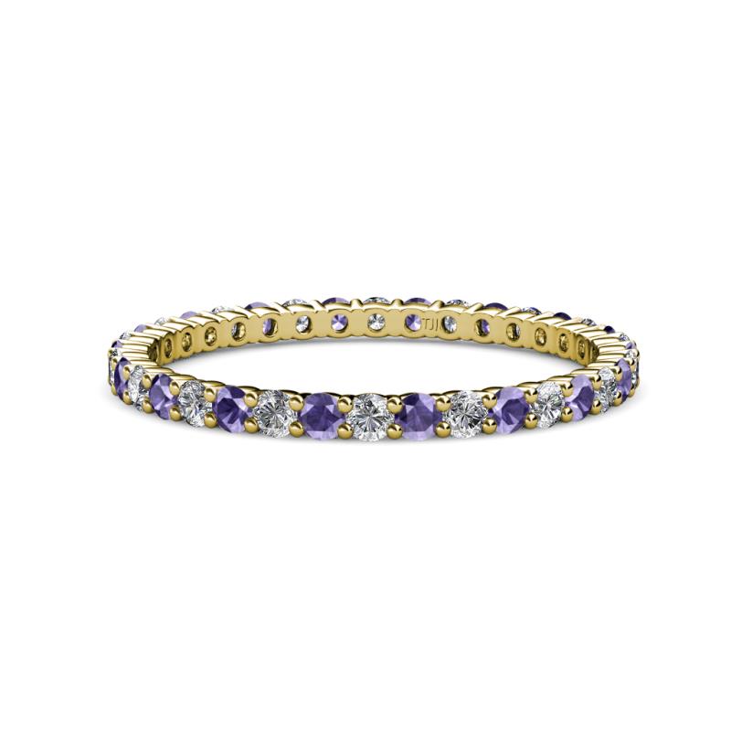 Joyce 2.00 mm Iolite and Diamond Eternity Band 