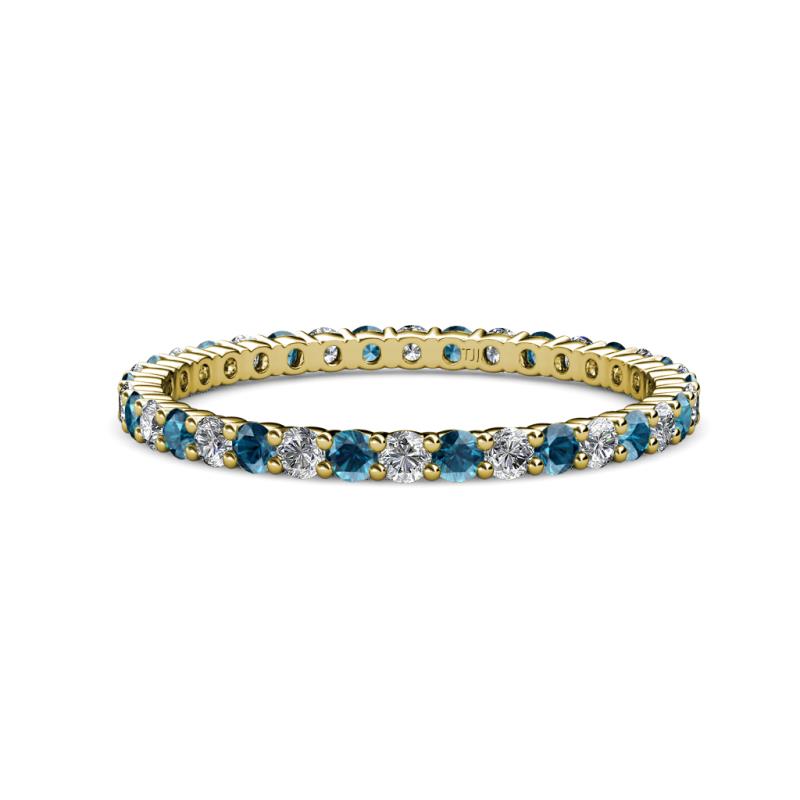Joyce 2.00 mm Blue and White Diamond Eternity Band 