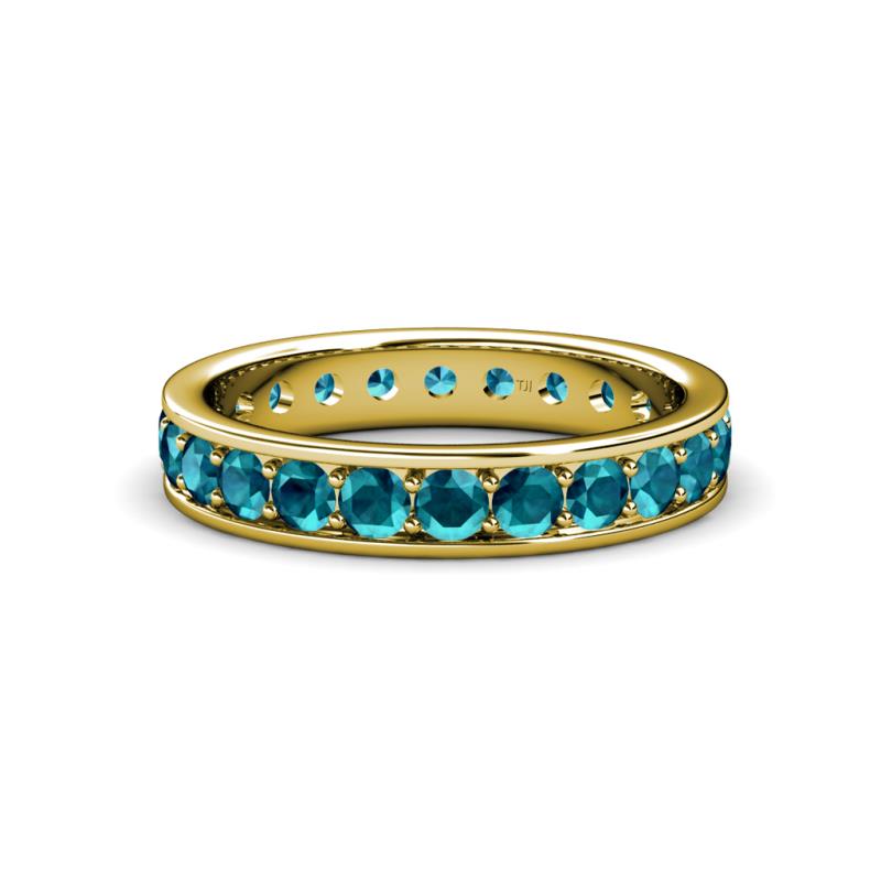 Livia 3.00 mm London Blue Topaz Eternity Band 