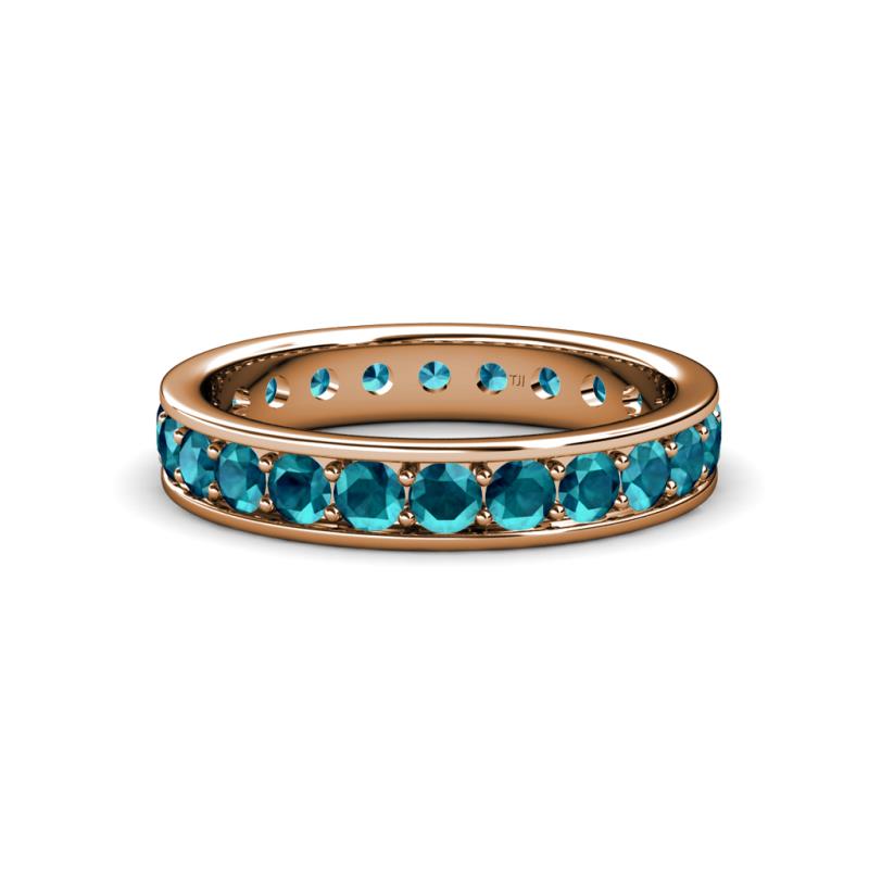 Livia 3.00 mm London Blue Topaz Eternity Band 