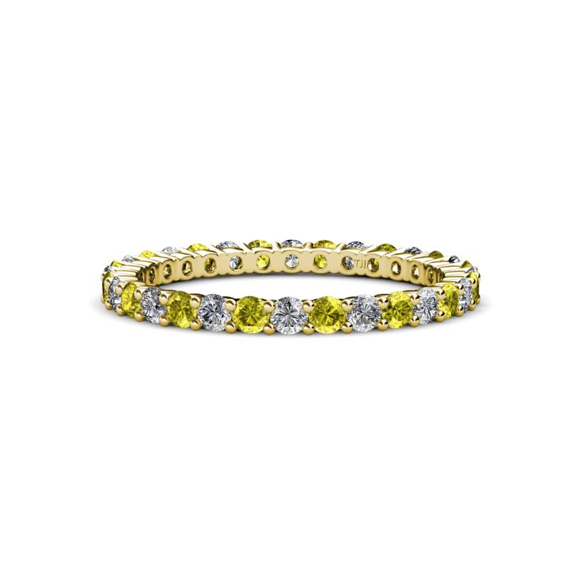 Joyce 2.30 mm Yellow and White Diamond Eternity Band 