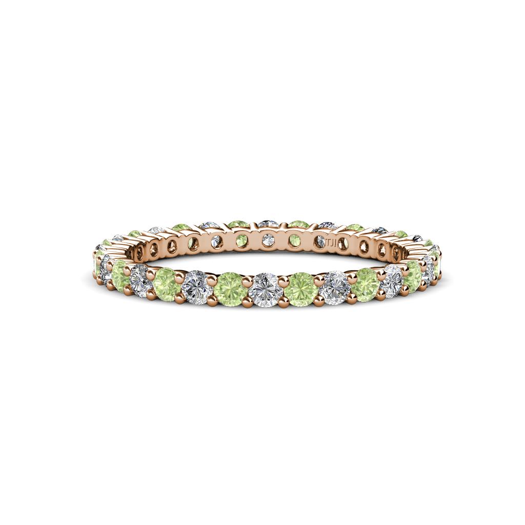 Joyce 2.30 mm Peridot and Diamond Eternity Band 