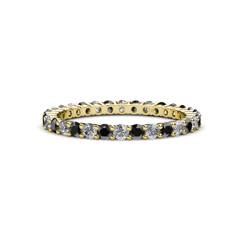 Joyce 2.30 mm Black and White Diamond Eternity Band 