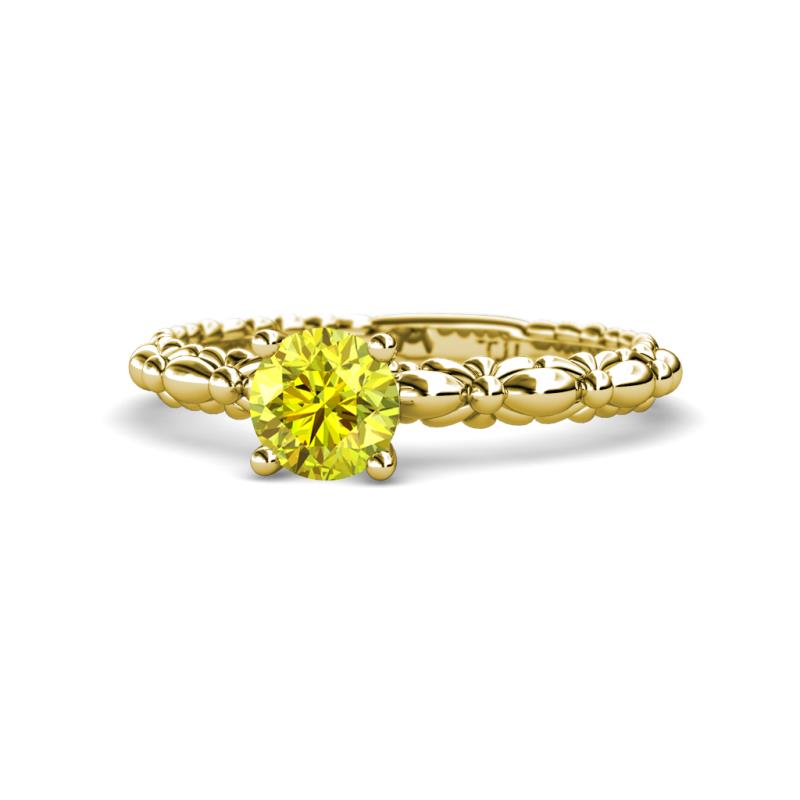 Viona Signature Yellow Diamond Solitaire Engagement Ring 