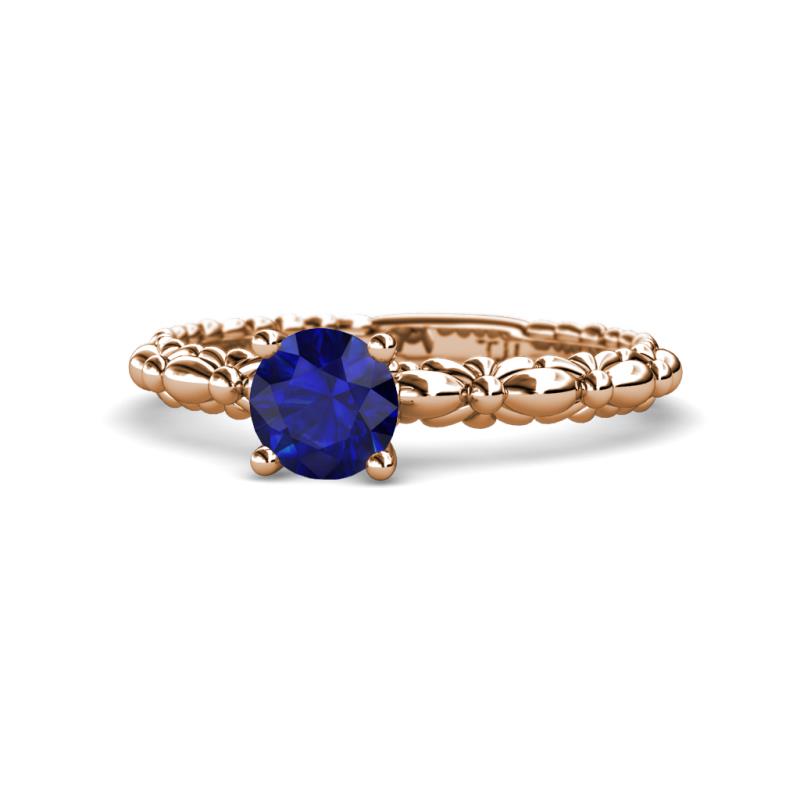 Viona Signature Blue Sapphire Solitaire Engagement Ring 