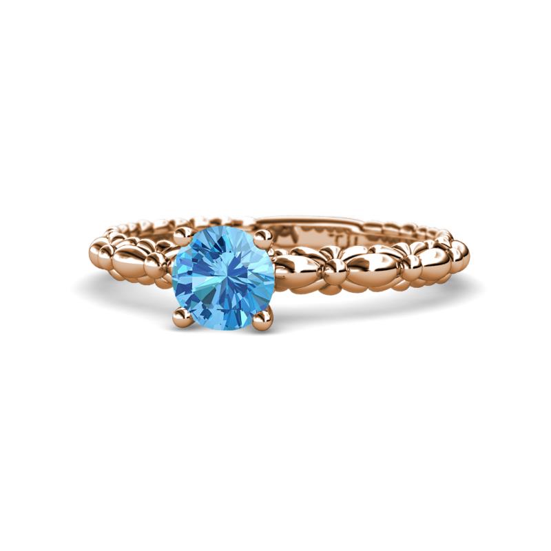 Viona Signature Blue Topaz Solitaire Engagement Ring 