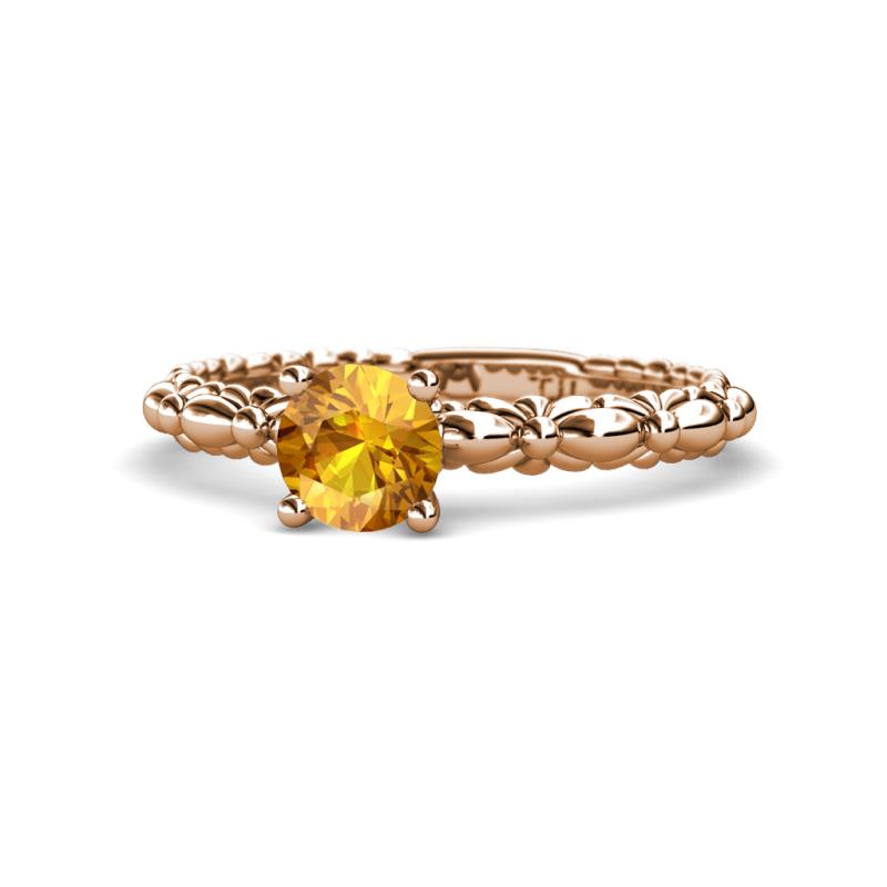 Viona Signature Citrine Solitaire Engagement Ring 