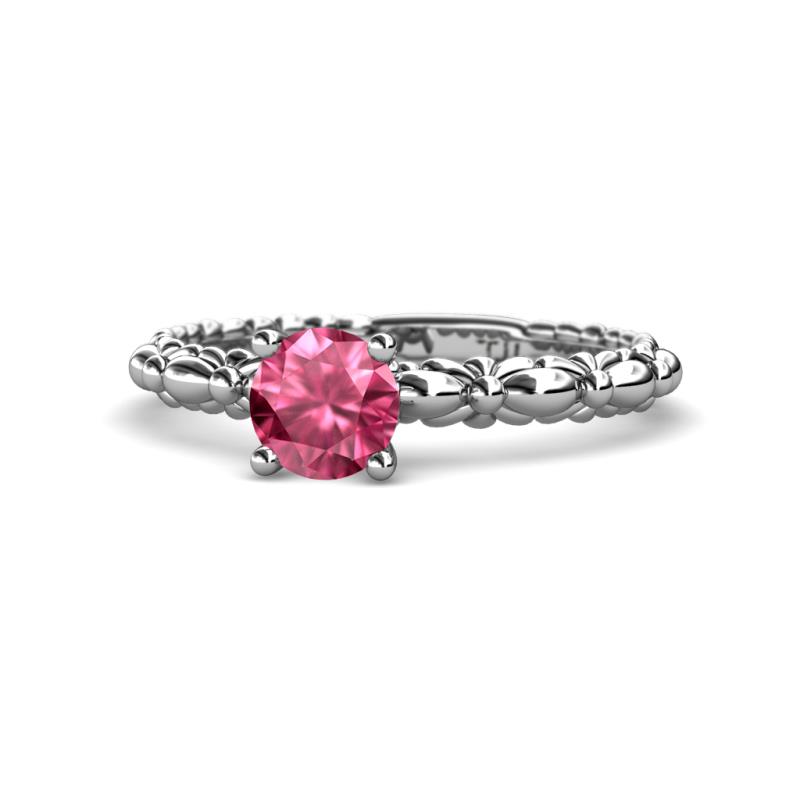 Viona Signature Pink Tourmaline Solitaire Engagement Ring 