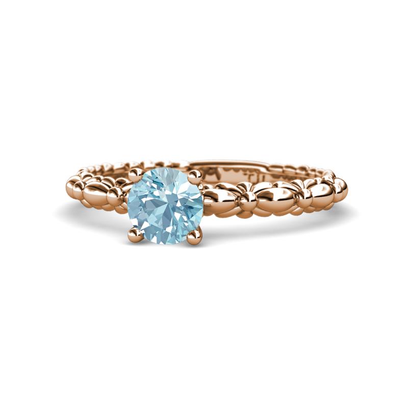 Viona Signature Aquamarine Solitaire Engagement Ring 
