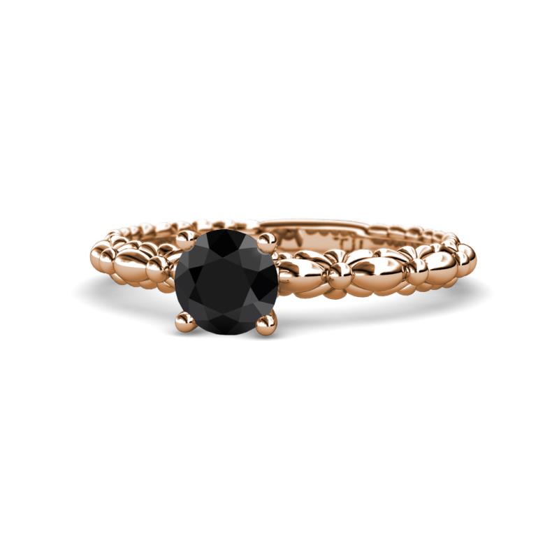 Viona Signature Black Diamond Solitaire Engagement Ring 