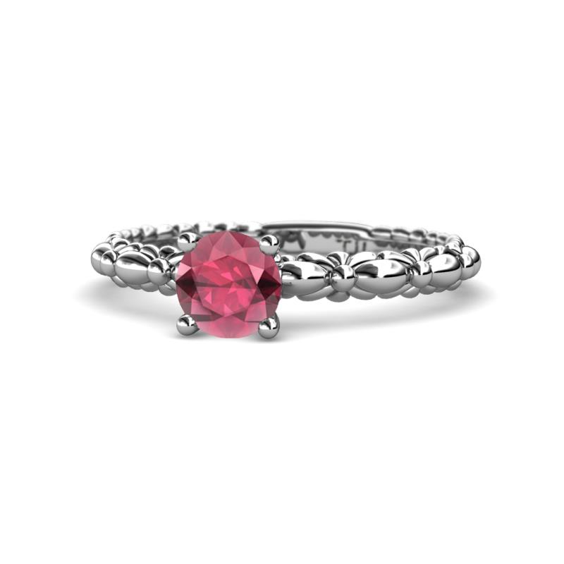 Viona Signature Rhodolite Garnet Solitaire Engagement Ring 