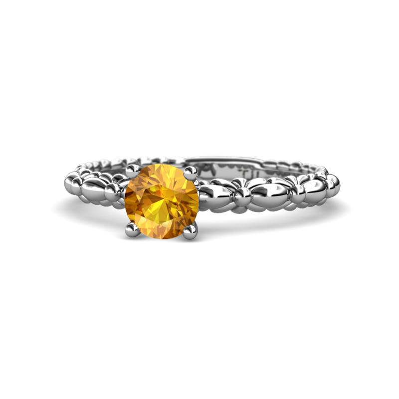 Viona Signature Citrine Solitaire Engagement Ring 