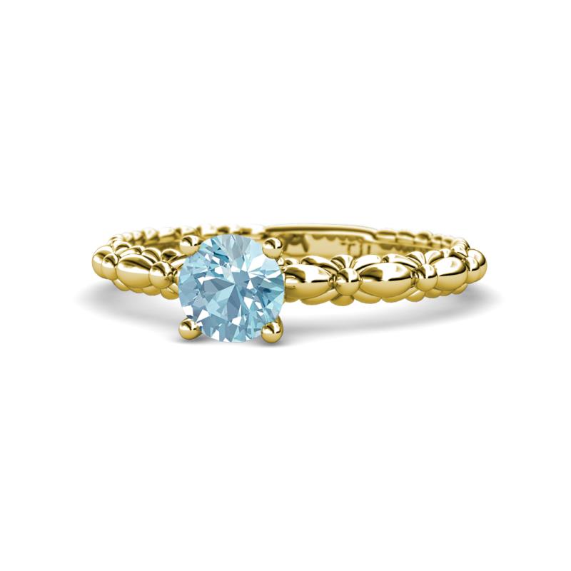 Viona Signature Aquamarine Solitaire Engagement Ring 