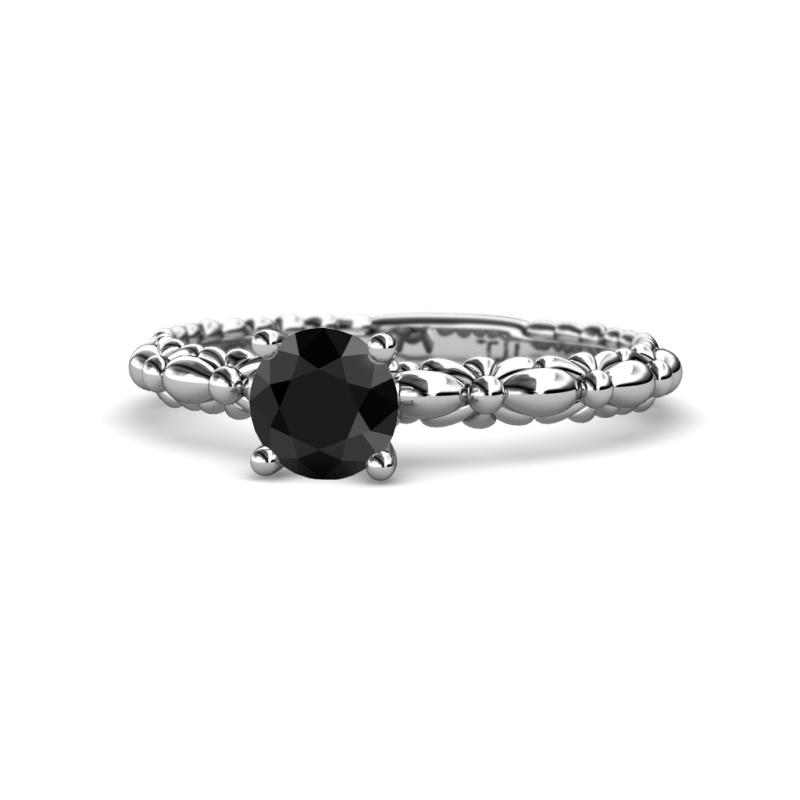 Viona Signature Black Diamond Solitaire Engagement Ring 