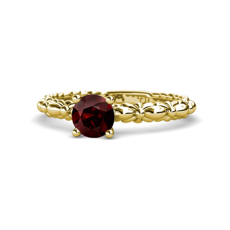 Viona Signature Red Garnet Solitaire Engagement Ring 