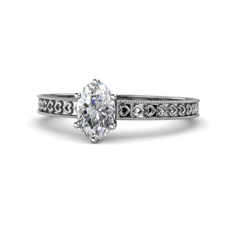Janina Classic Oval Cut Diamond Solitaire Engagement Ring 