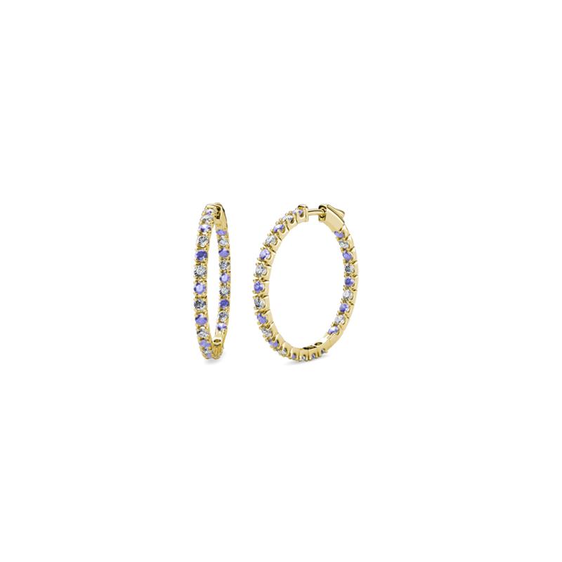 Melissa Tanzanite and Diamond Hoop Earrings 
