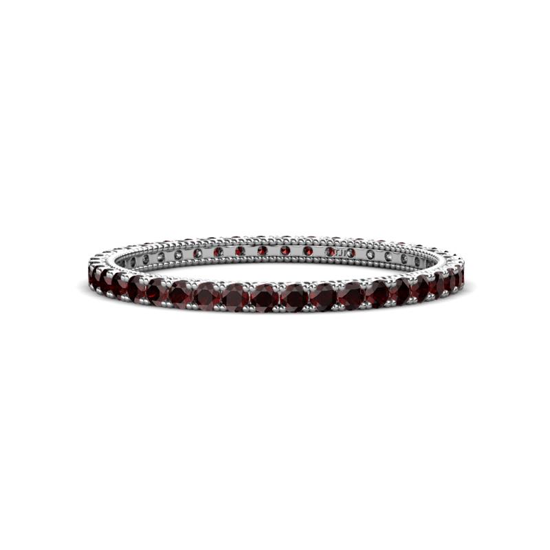 Ellen 1.70 mm Red Garnet Eternity Band 