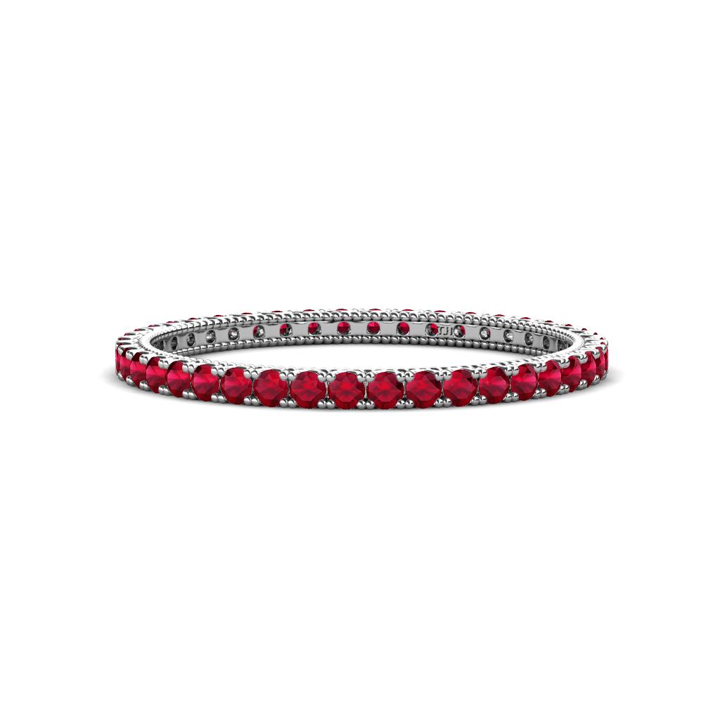 Ellen 1.70 mm Ruby Eternity Band 