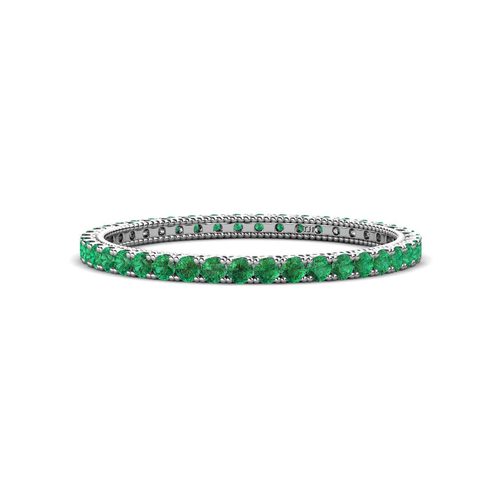 Ellen 1.70 mm Emerald Eternity Band 