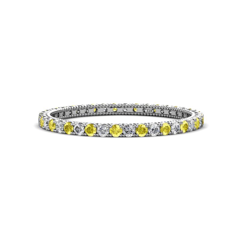 Ellen 1.70 mm Yellow Sapphire and Diamond Eternity Band 