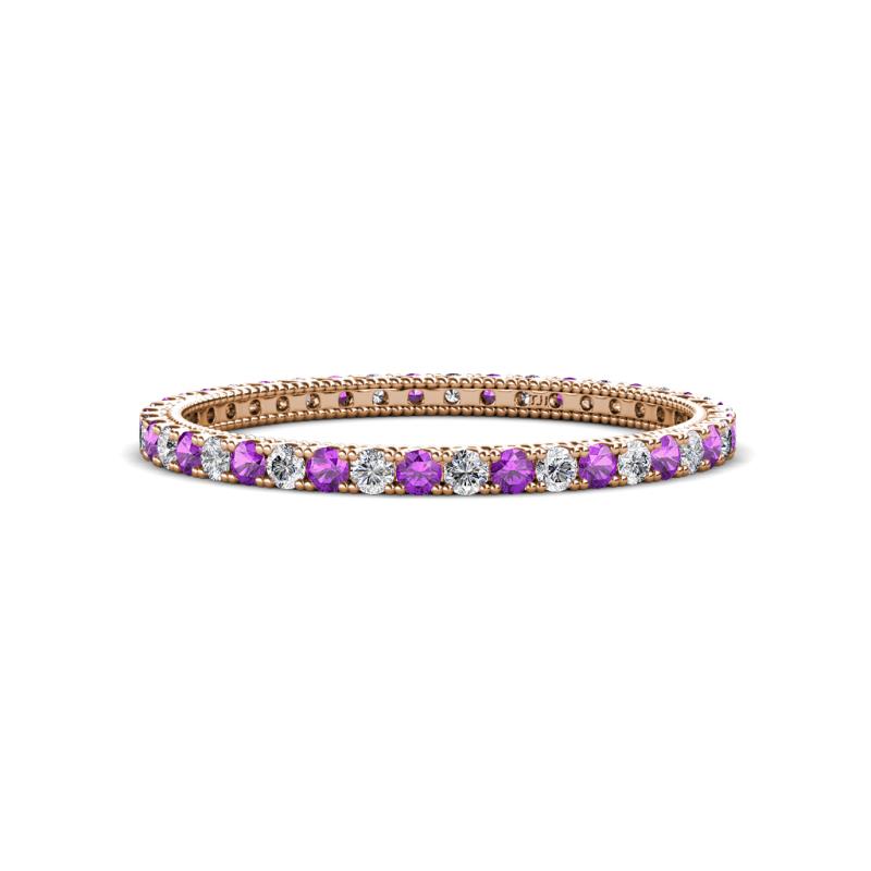 Ellen 1.70 mm Amethyst and Diamond Eternity Band 