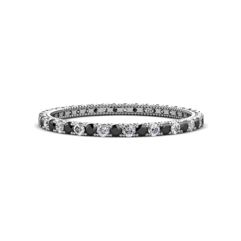 Ellen 1.70 mm Black and White Diamond Eternity Band 