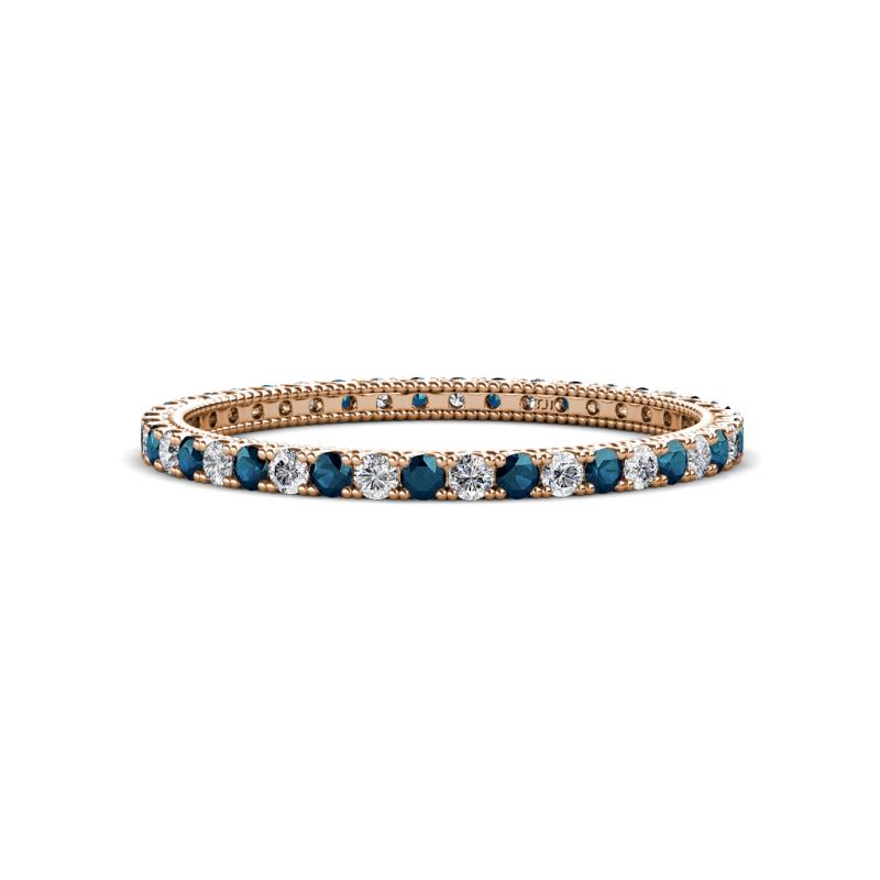 Ellen 1.70 mm Blue and White Diamond Eternity Band 
