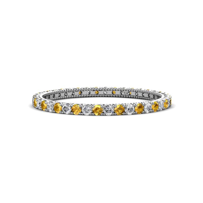 Ellen 1.70 mm Citrine and Diamond Eternity Band 