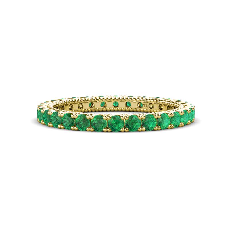 Ellen 2.40 mm Emerald Eternity Band 