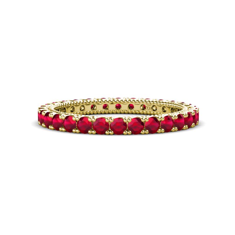 Ellen 2.40 mm Ruby Eternity Band 