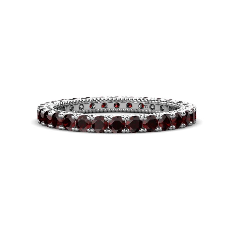 Ellen 2.40 mm Red Garnet Eternity Band 