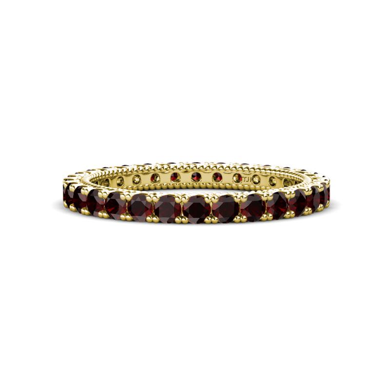 Ellen 2.40 mm Red Garnet Eternity Band 