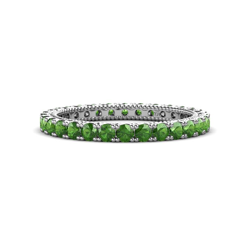 Ellen 2.40 mm Green Garnet Eternity Band 